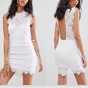 Free people daydream bodycon white lace dress